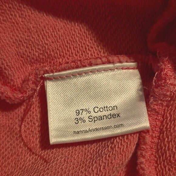 Hanna Andersson girls size 110 or 5 pink sweatshirt dress with ruffled stripes - Picture 4 of 6